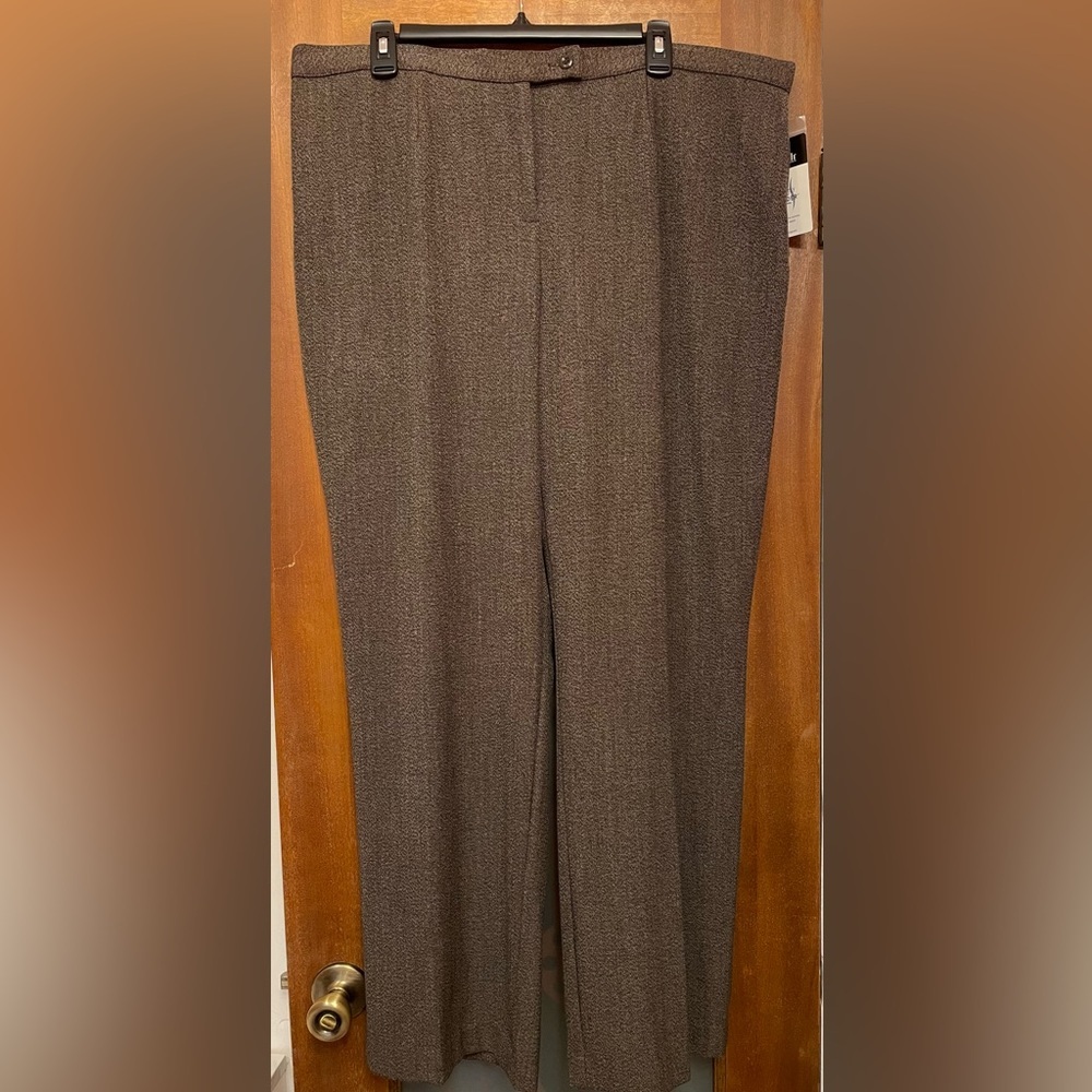 East 5th Woman Secretly Slender Brown Textured Dress/Work Pants NWT-18W
